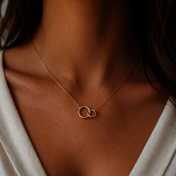 Žluté zlato řetízek s kroužky 42-45cm